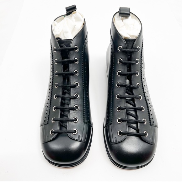 Gucci Brogue Jakarta Ankle Boot with Perforated Details - Picture 2 of 16